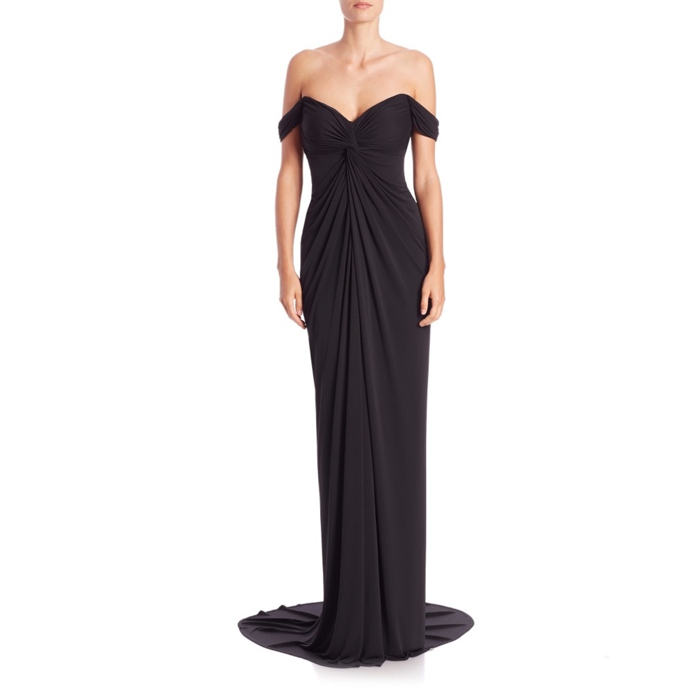 David Meister • Draped Jersey Evening Gown